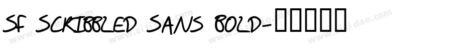 SF Scribbled Sans Bold字体转换